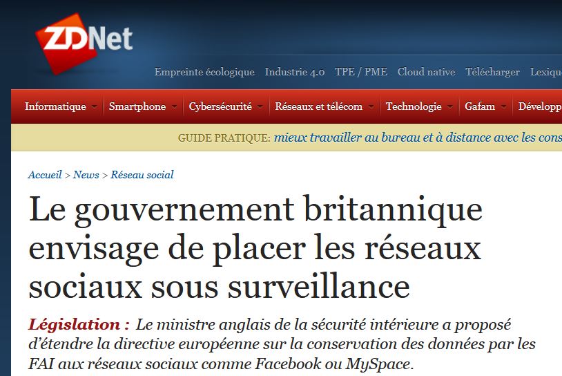 Les réseaux sociaux sous surveillance