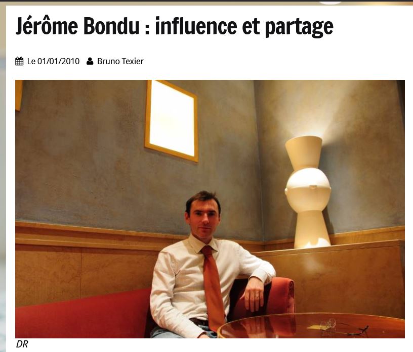 Jérôme Bondu, entre influence et partage