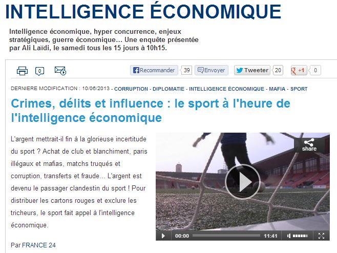 sport et intelligence économique