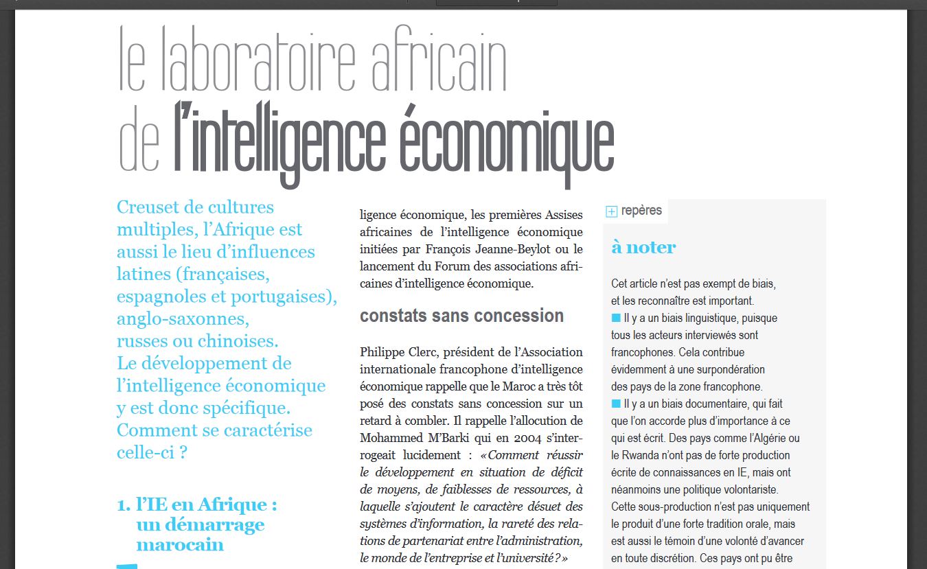 archimag lobaratoire africain intelligenceéconomique