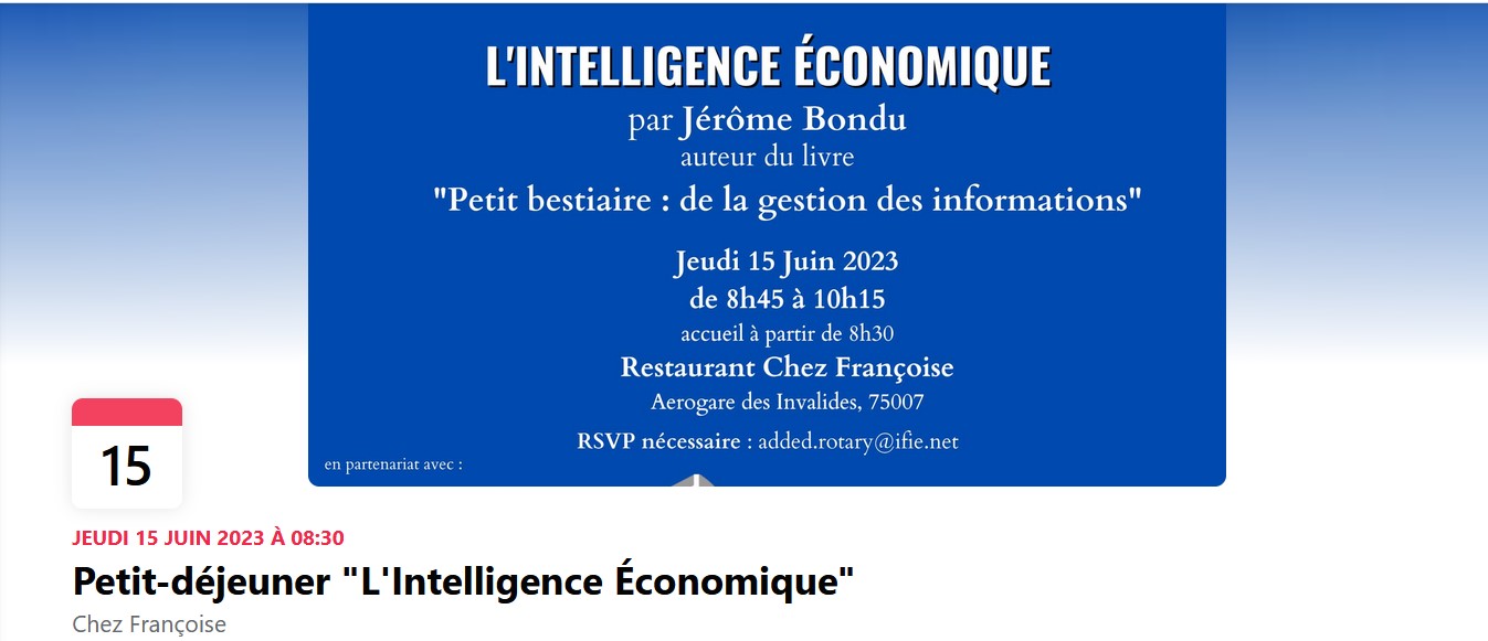 Petit-déjeuner sur l'Intelligence Économique