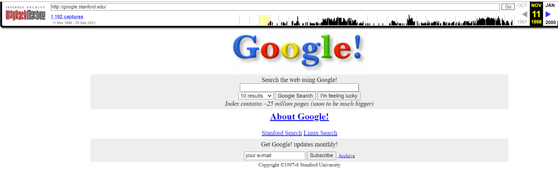 Google à ses débuts